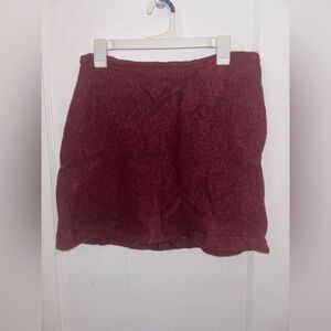 Joie Rich Burgundy Wool Mini Skirt
